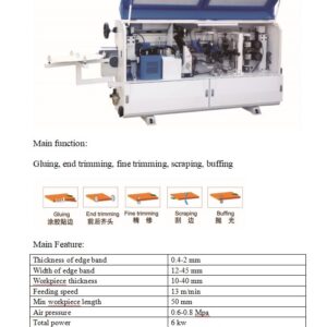5 function Edge Binder Machine with Lifter